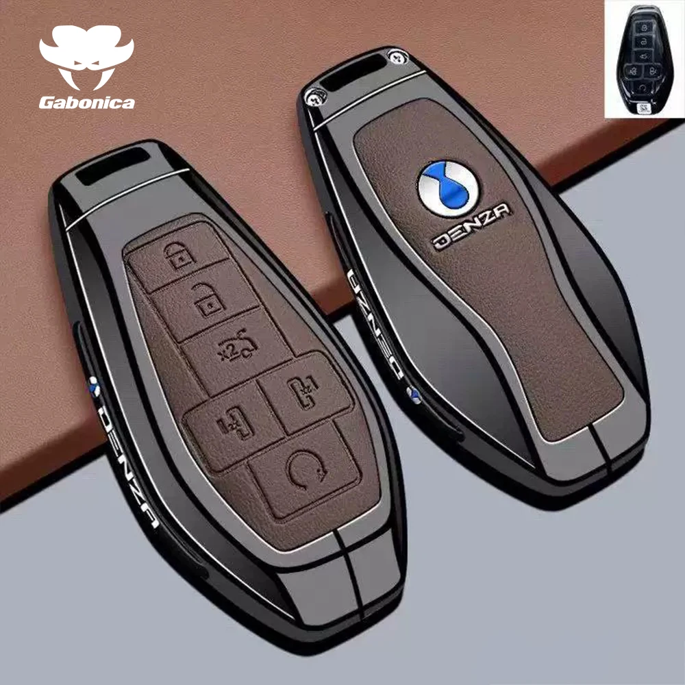 Neues Zinklegierungs-Autoschlüsselgehäuse für DENZA N9 D9 B5 B8 2025 2026 Schlüsselanhänger Smart Remote Schutzhülle Gehäuse Halter Zubehör – Detail 10