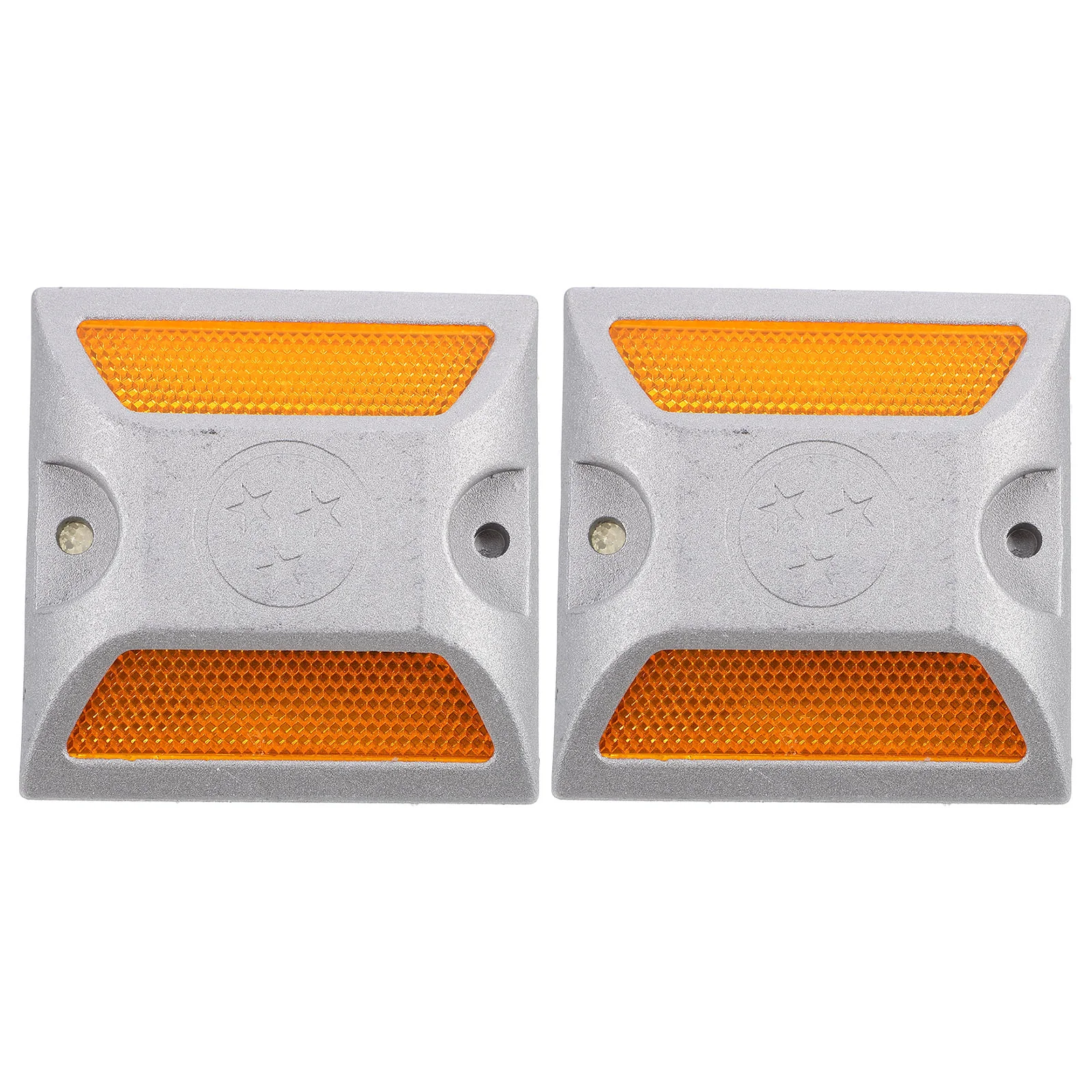 2 Pcs Reflective Casting Driveways Reflectors Roadside Marker Markers Studs Flashing Security Accessories Stair Light