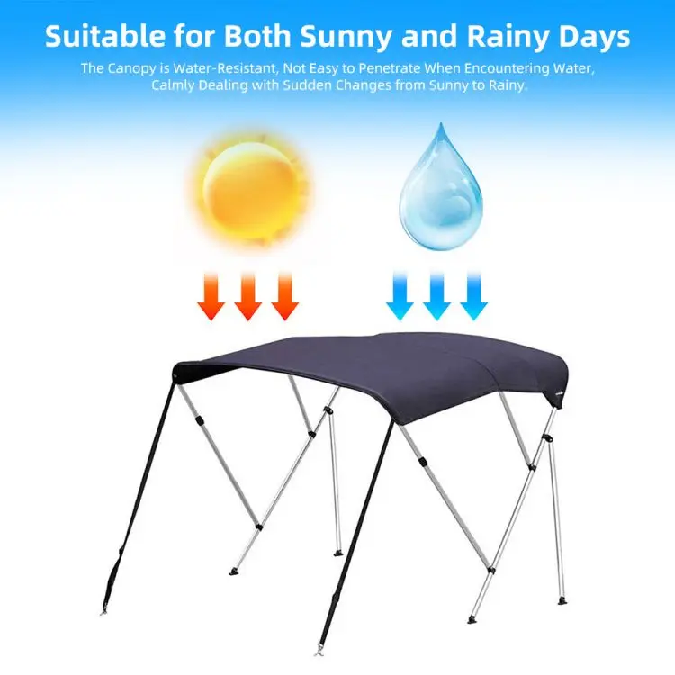 مظلة قارب الشمس مثالية لعرض 1-1.4 أمتار قوارب مطاطية لليخوت قوارب صيد 600D قماش أكسفورد سهلة التركيب #3