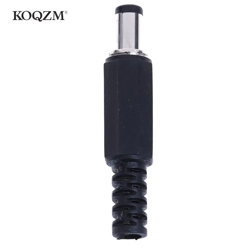 5 Buah Model Steker Listrik DC 5.5X2.1 Mm untuk Kabel Las Hitam DC Adaptor Steker Colokan Pria