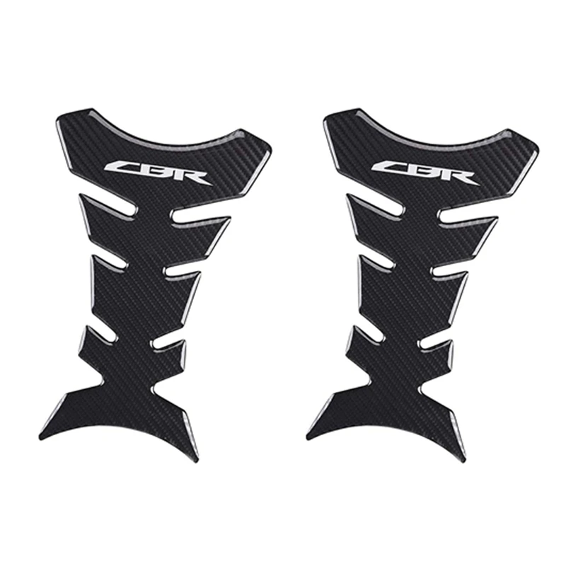 2X Carbon Fiber Tank Pad Gas Oil Fuel Tank Pad Protector For Honda CBR600 1000 954 929 900 RR, CBR250 300 500 R