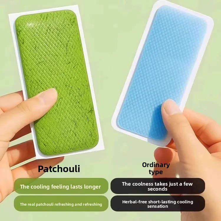 여름 더위를 시원하게 해주는 물리적 쿨링 패치, 오래 지속되는 열 방출, 상쾌한 쿨링 효과, 체온 저하, 페퍼민트 패치