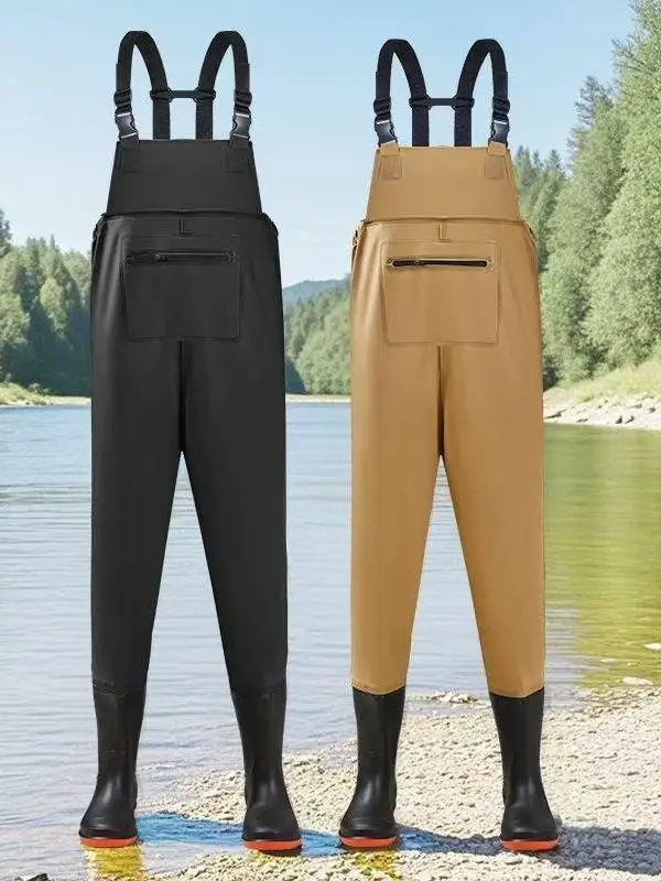 thickened-overall-half-body-rain-boot-pants-integrated-fish-farming-sea-water-riding-winter-outdoor-camping-fishing-gear