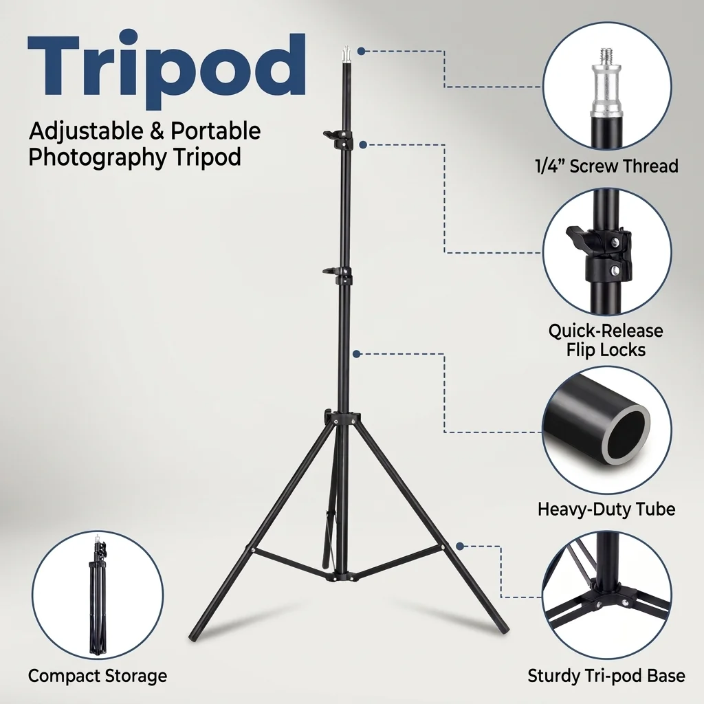 Universal Projector Tripod Stand Stretchable Projector Bracket Aluminum Alloy Portable Holder Adjustable Height for LCD Project
