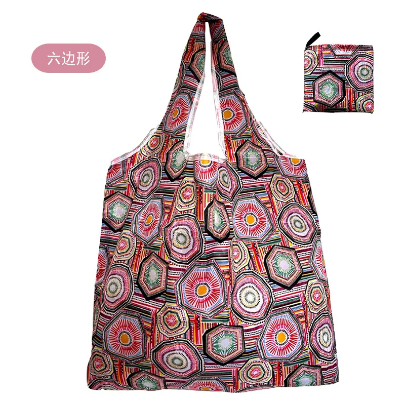 Reusable Shopping Bag Foldable Large Size Women Shopping Bag Totes Heavy Duty Washable Cloth Grocery Bags Eco-Friendly Bags