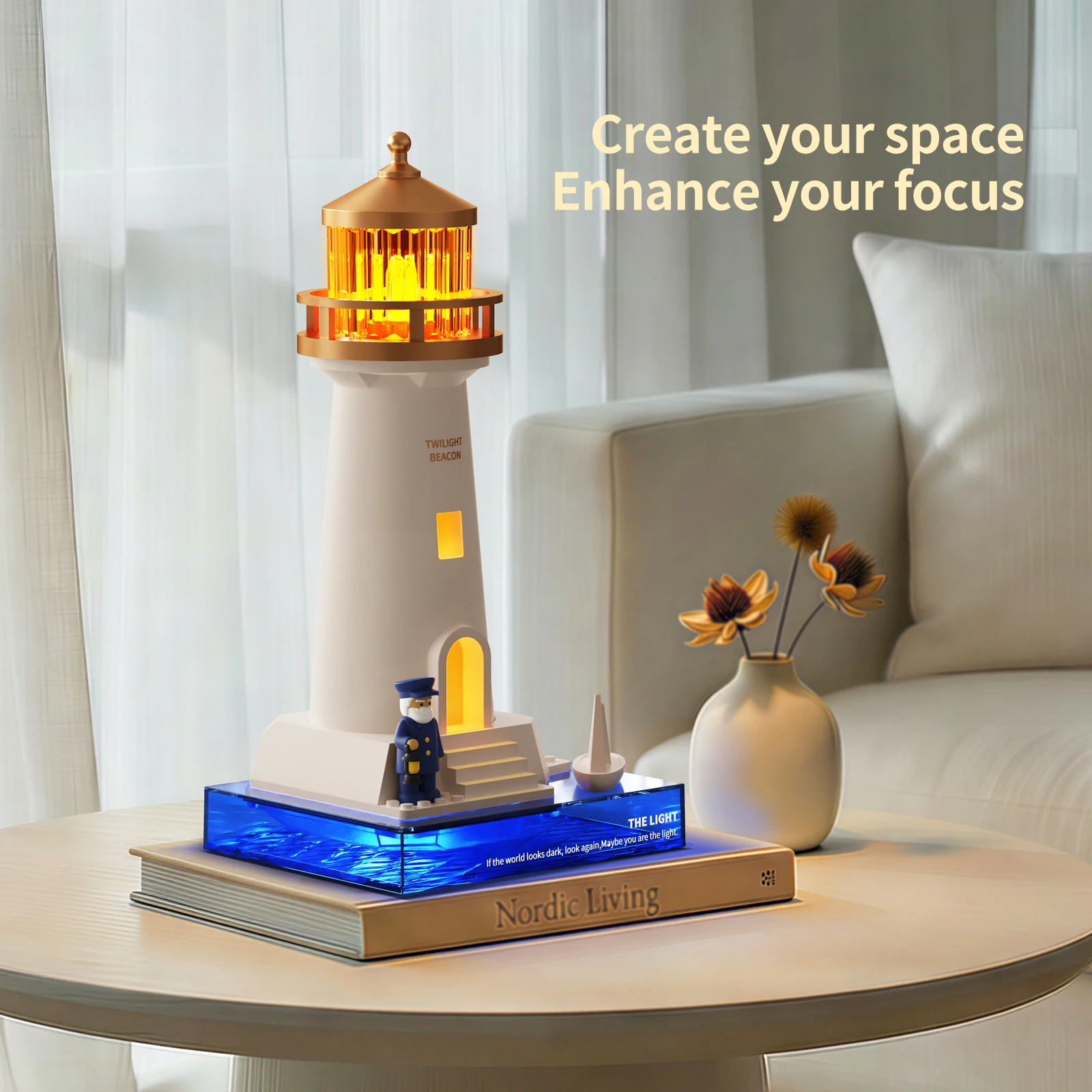 

Twilight projection lighthouse, mood lamp, projection lamp, gift, couple gift, holiday gift