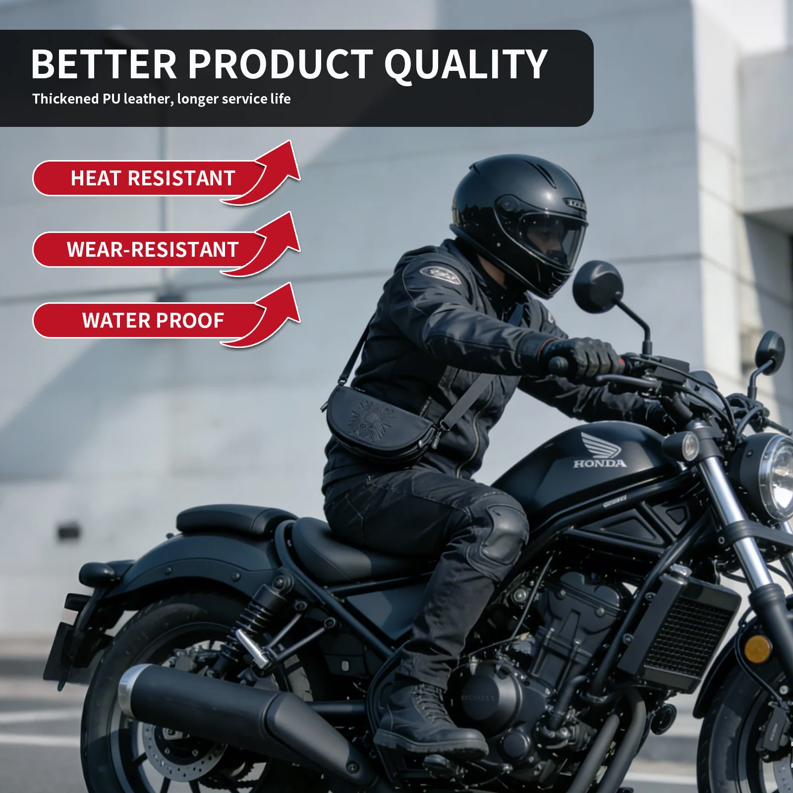 

Мотоциклетная сумка на сиденье, полукруглая боковая сумка, водонепроницаемая сумка для инструментов из ткани Оксфорд, большая вместительная сумка для хранения мотоциклетного снаряжения