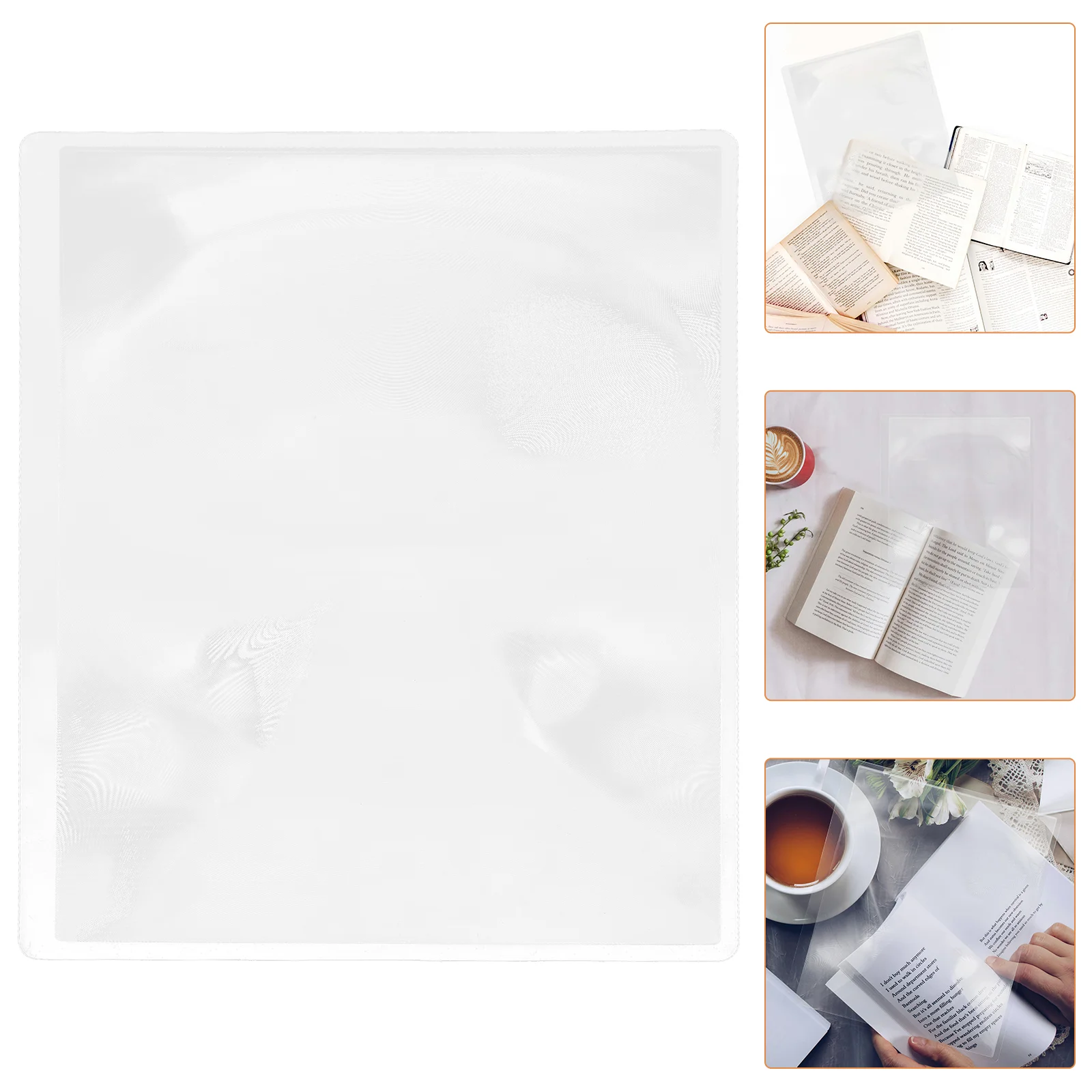 3 X Card Magnifying Glass Mirror Bookmarks Desktop Magnifier Large Page Full Computer Screen Monitor Pvc Ruler Reader