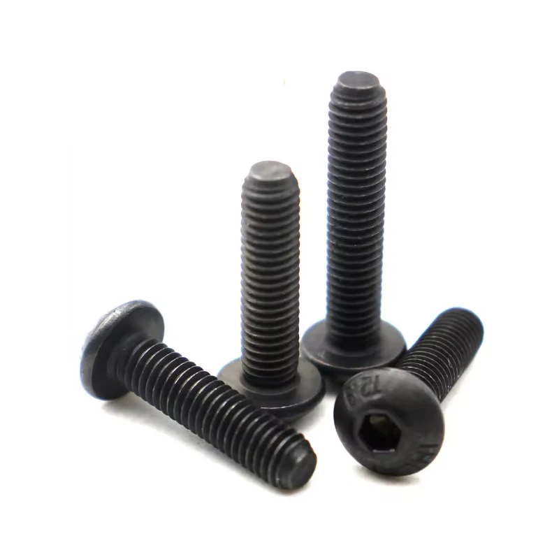 

Yiqianyuan M3 M4 M5 M6 M8 M10 M12 Grade12.9 Black Alloy Steel Hex Knob Hexagon Socket Round Button Screw ISO7380 L=3mm-100mm