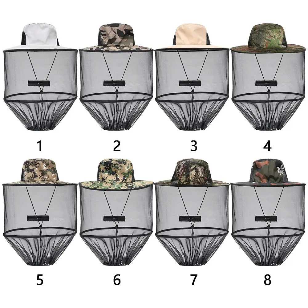 Fashion Casual Insect Bee Protection Hidden Net Mesh Repellent Protection Mosquito Hat Outdoor Sunscreen Fishing Cap