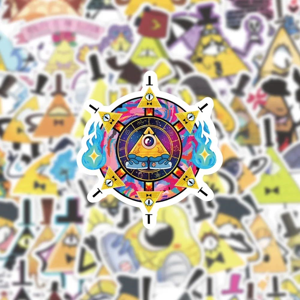 

10/30/60PCS Disney cartoon Gravity Falls Stickers Funny Bill Cipher Graffiti Waterproof Decal Kids Toy Gifts for Guitar Bike