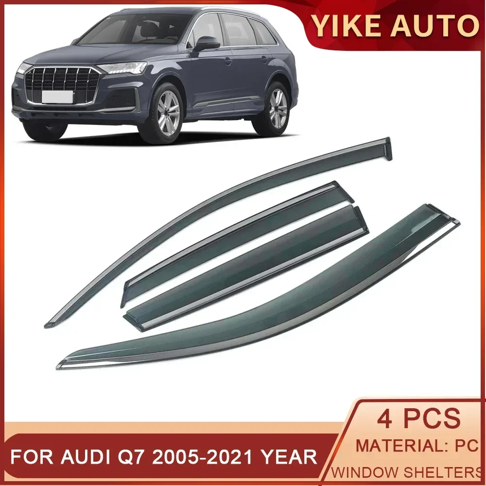 

For Audi Q7 4L 4LB 4M 4MB 2005-2021 Car Window Sun Rain Shade Visors Shield Shelter Deflector Cover Sticker Exterior Accessories