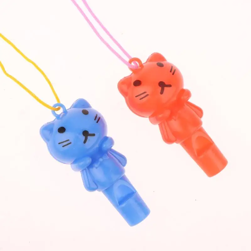 25 pçs estilo aleatório bonito animal gato apito de plástico árbitro esporte cheerleading brinquedos e crianças festa aniversário favores presentes