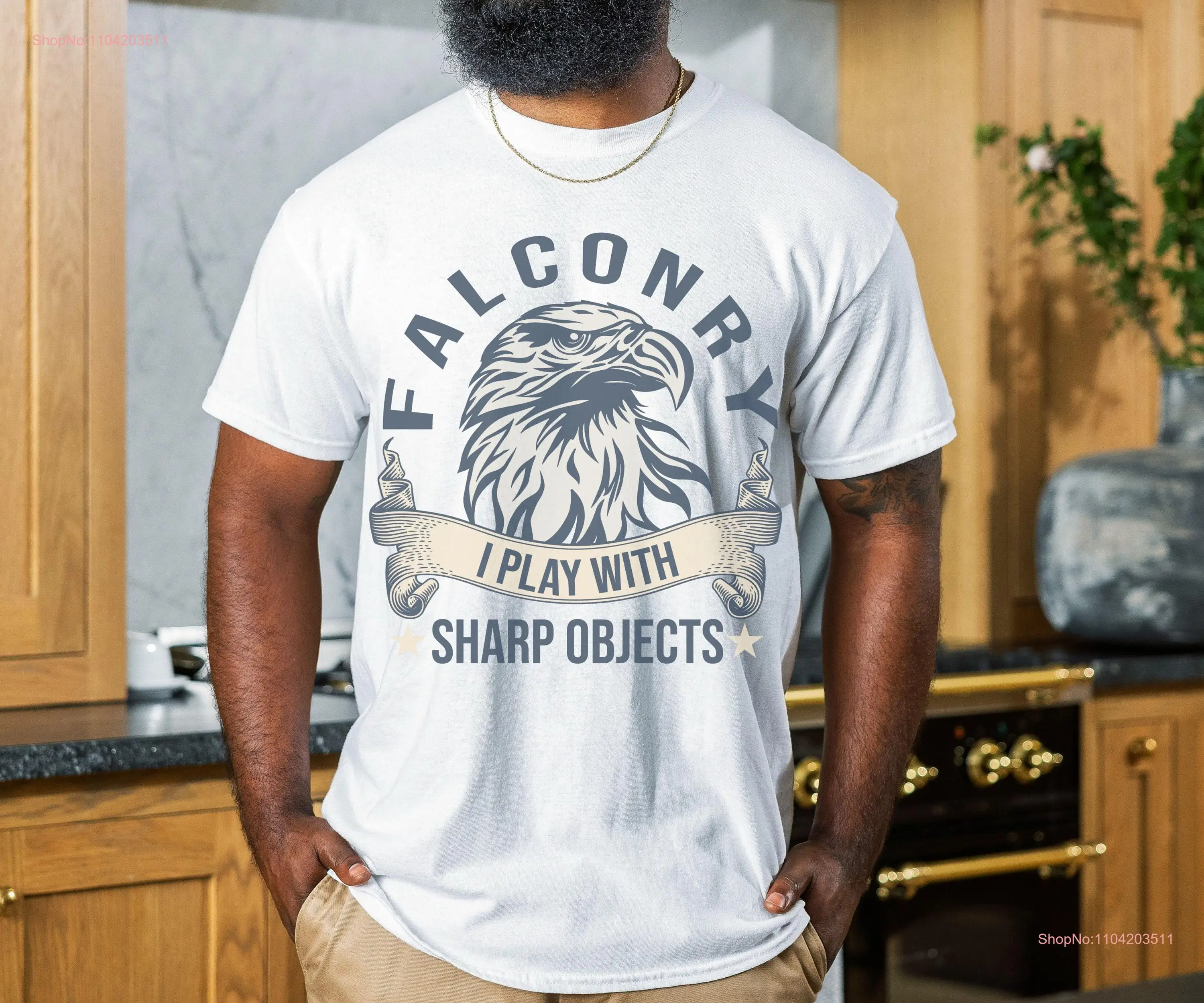 Falconry T Shirt for Dad I play with Sharp Objects s Him long or short sleeves