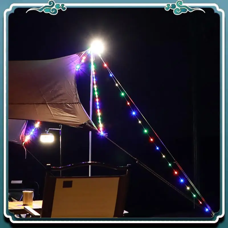 

Reliable New Camping Lamp Colorful String Lights Lighting Flashlight LED Magnetic Charging Outdoor Atmosphere