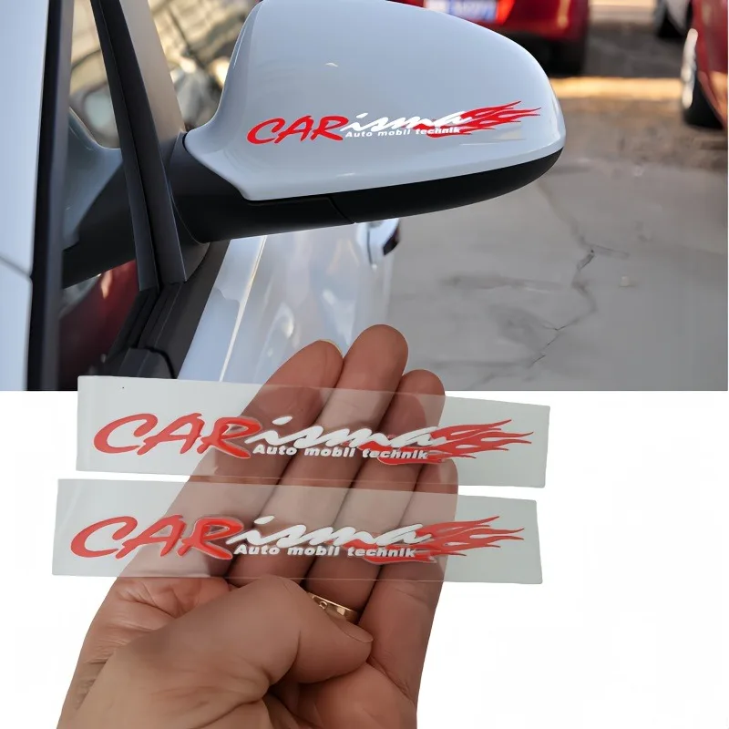 

2Pcs Carinne Flame Vinyl Car Decals - Universal Auto Exterior Decor Stickers for Door Handle, Bumper & Window