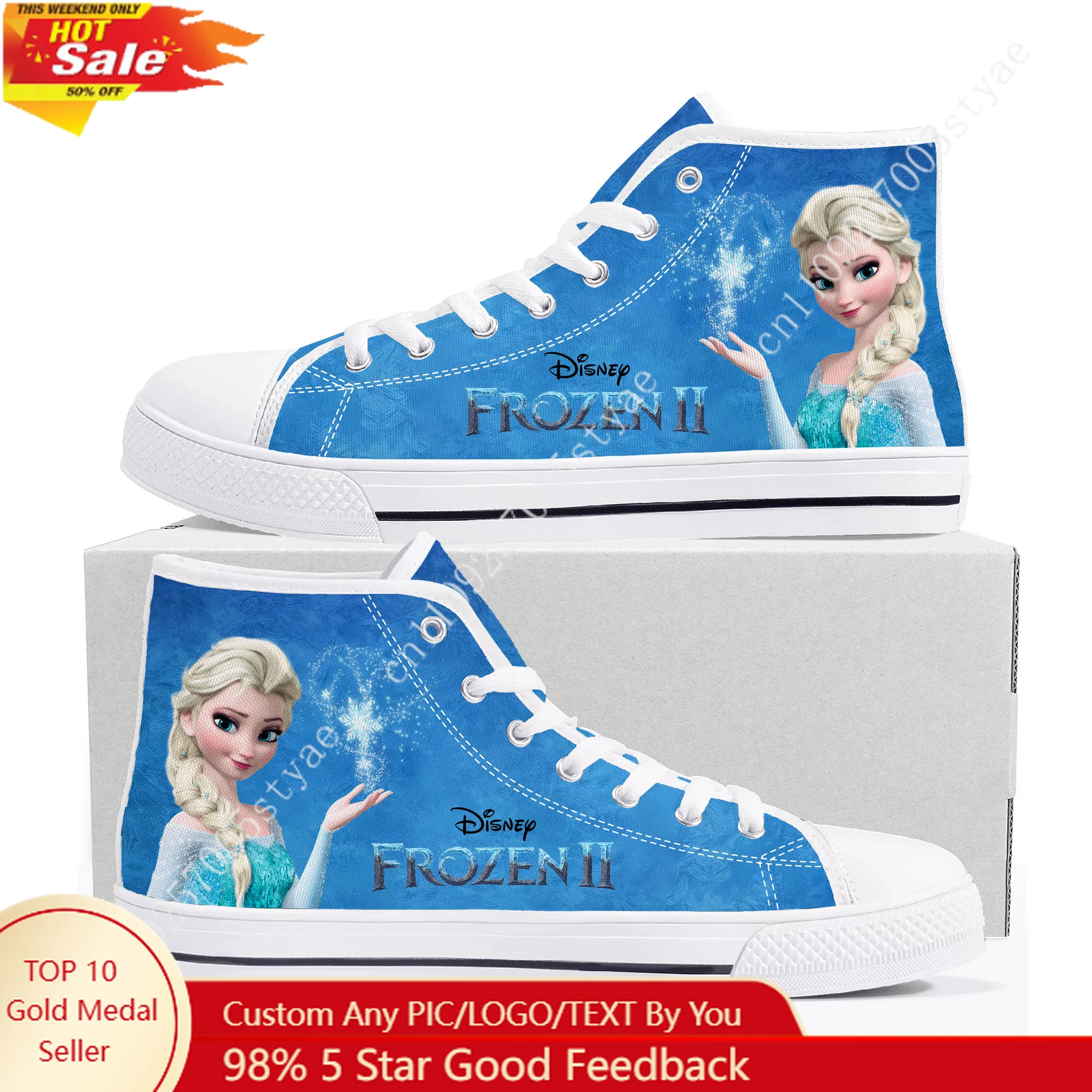 

Кроссовки Disney Frozen Aisha High Top, мужские и женские легкие повседневные кроссовки из ткани
