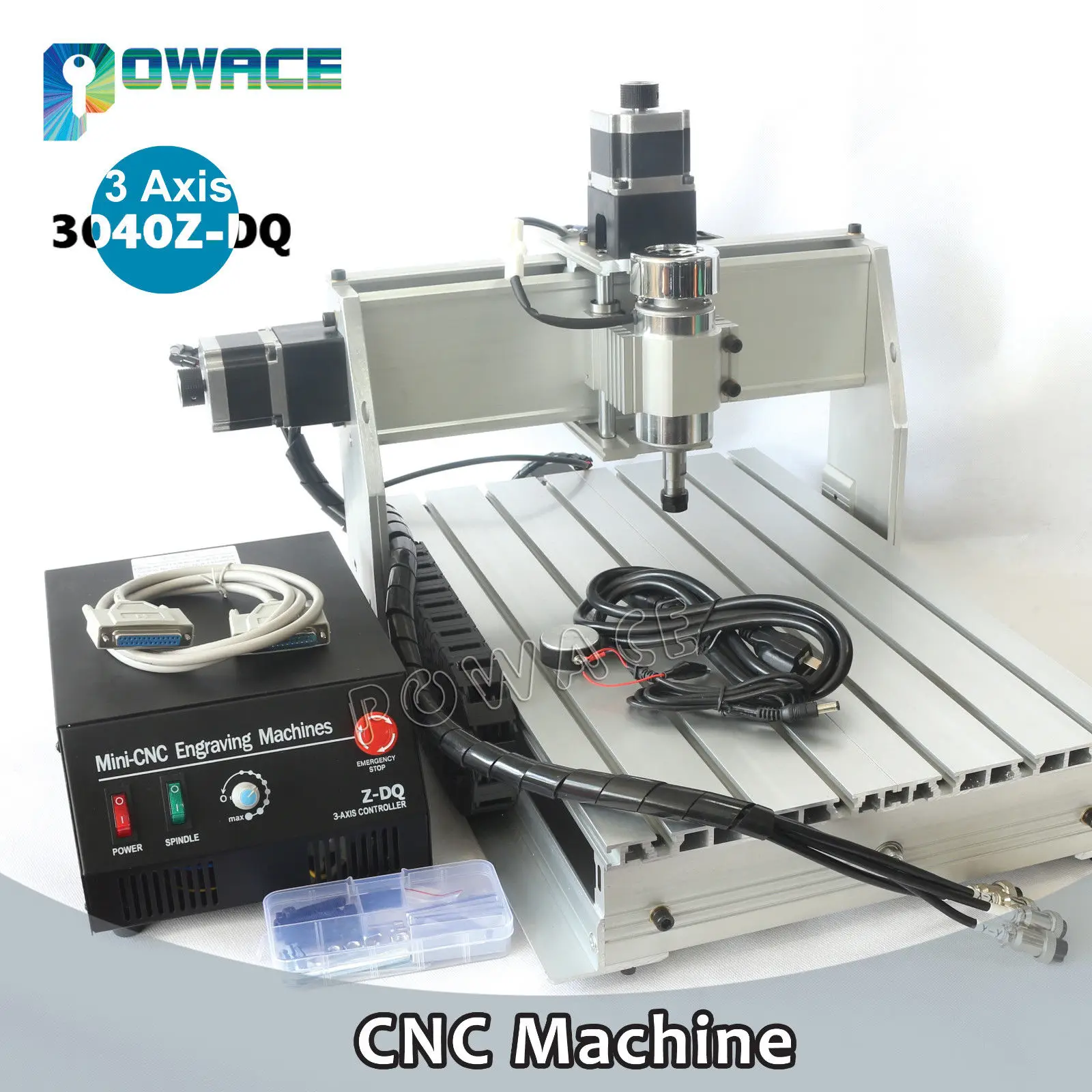 【EU Stock】Desktop 3 Axis USB Mach3 Adapter 3040Z-DQ 300W Ball screw CNC Router ENGRAVER/ENGRAVING Milling Cutting Machine 220V