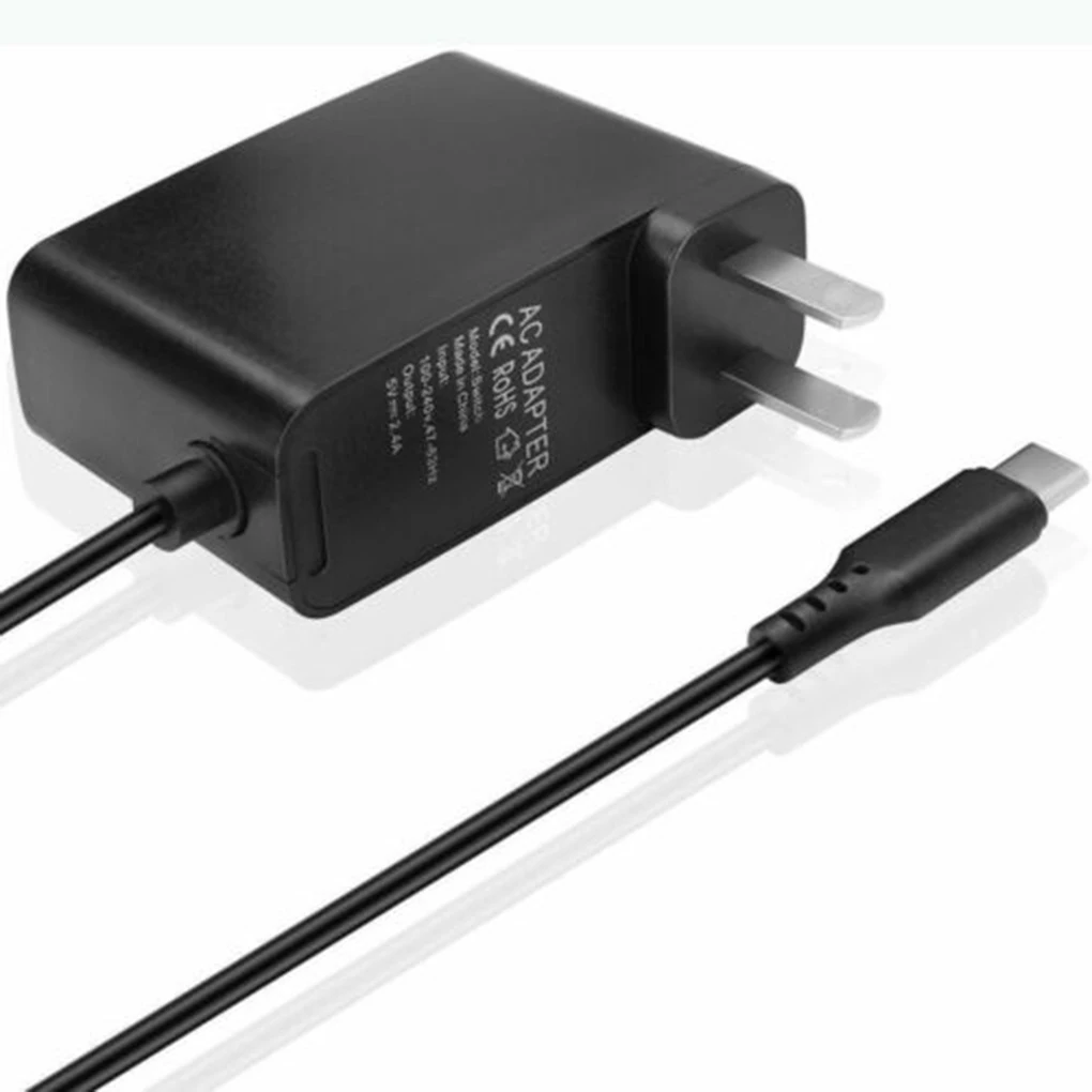 Carregador de Substituição para Nintendo Switch, AC Adapter Base, Adaptador de Carregamento, Acessórios, US Plug, 5v-2.4A