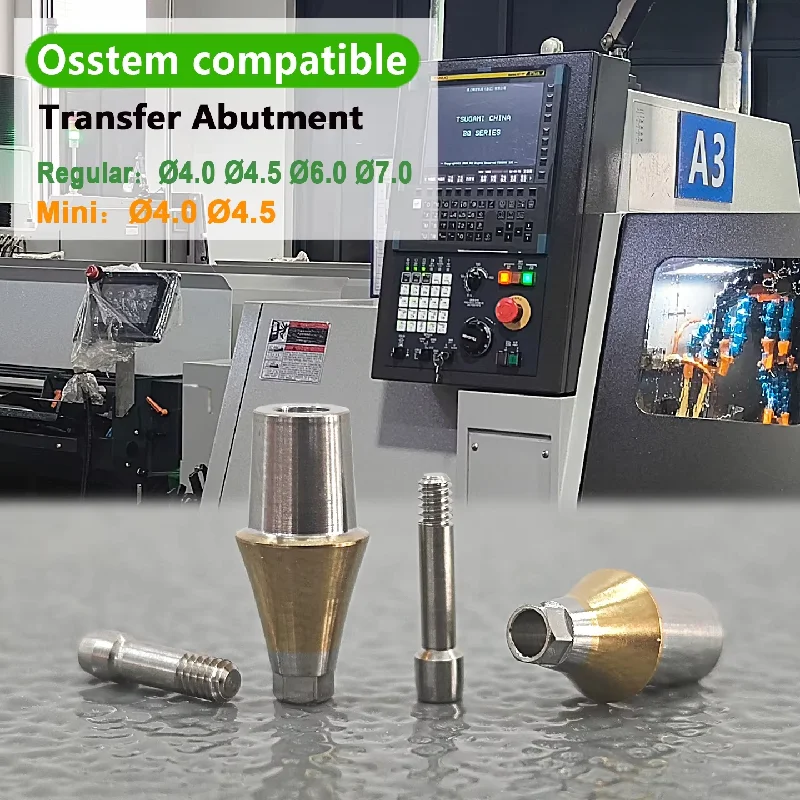 Dental Accessories For Osstem Dental Transfer Abutment with Dual Hex Connection OEM ODM Grade 5 Titanium Abutment Prosthesis