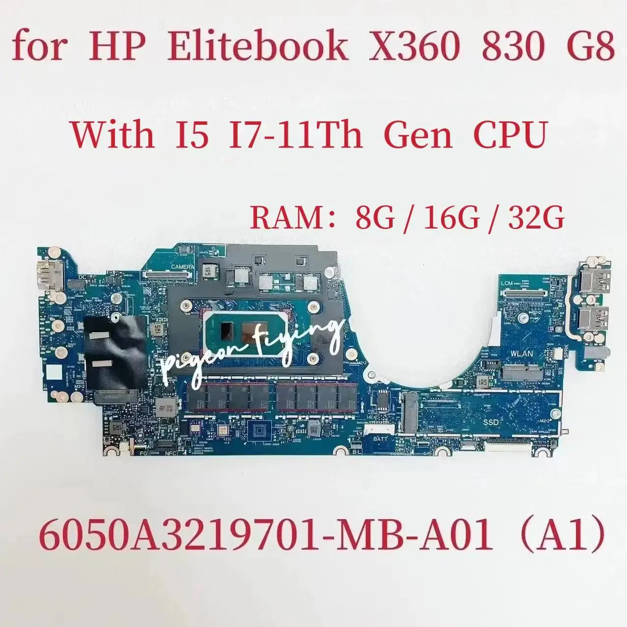 

6050A3219701-MB-A01 для материнской платы ноутбука HP EliteBook X360 830 G8, процессор: I5-1145G7 SRK03 Оперативная память: 16 ГБ DDR4 M46078-601