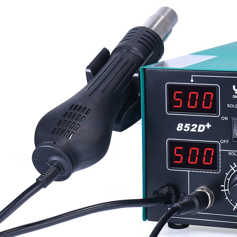 YIHUA 852D+ Hot Air Gun Digital 2 in1 Pump Type 740W Soldering Iron Desoldering Station SMD Constant Temperature Rework Station