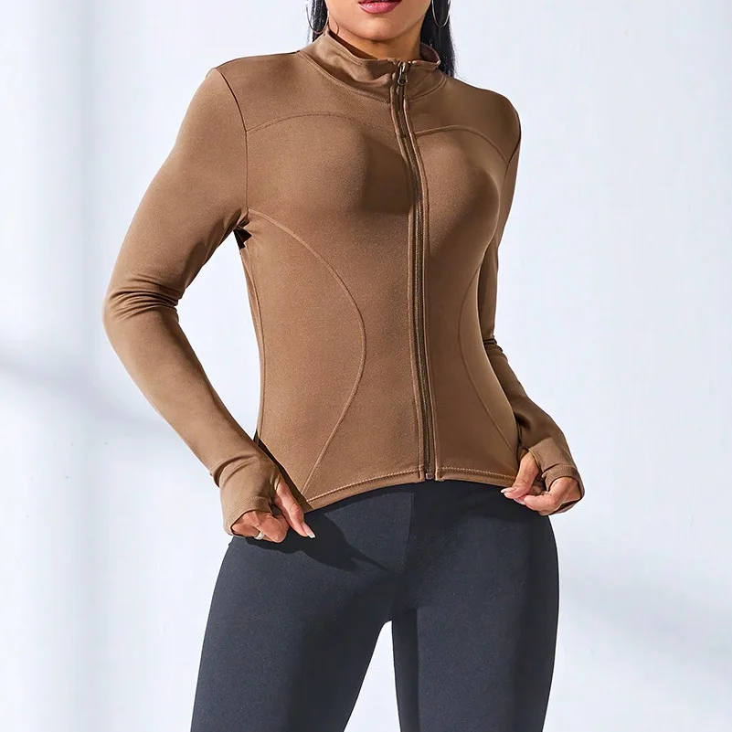 

Slimming Body Sculpting Zipper Yoga Jacket New Yoga Coat Short Sports Jacket WOMEN'S Fitness Clothes 2025