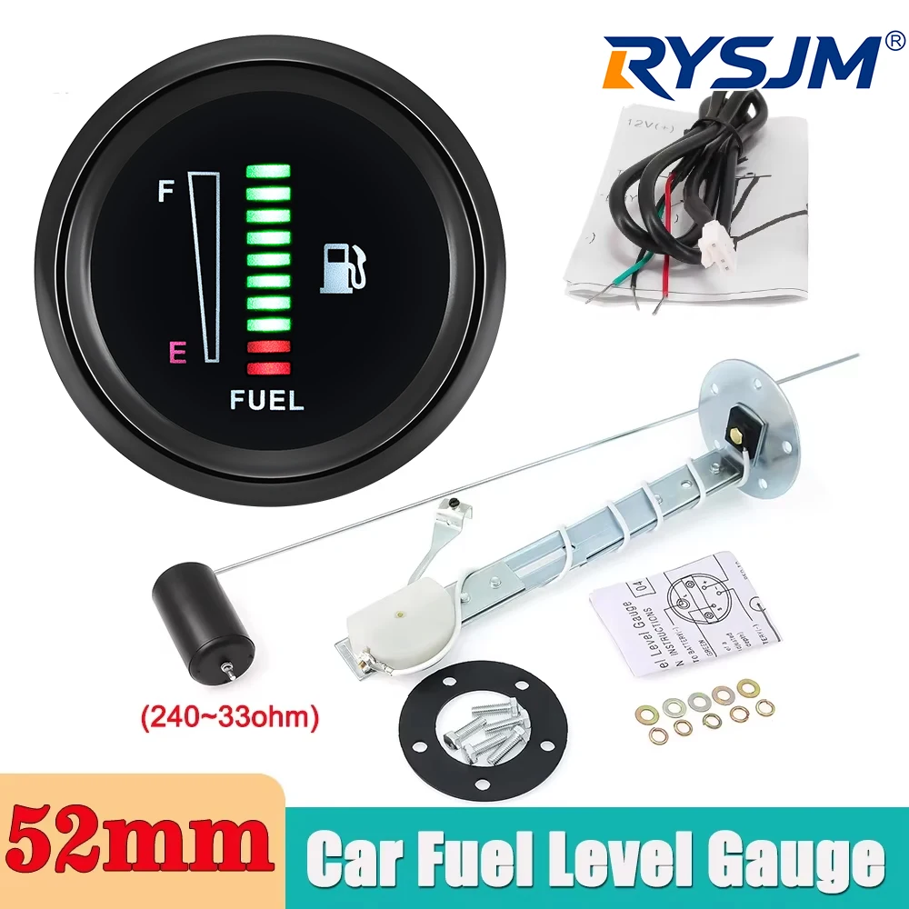 240-33ohm Fuel Float Sensor+Car Fuel Level Gauge 2