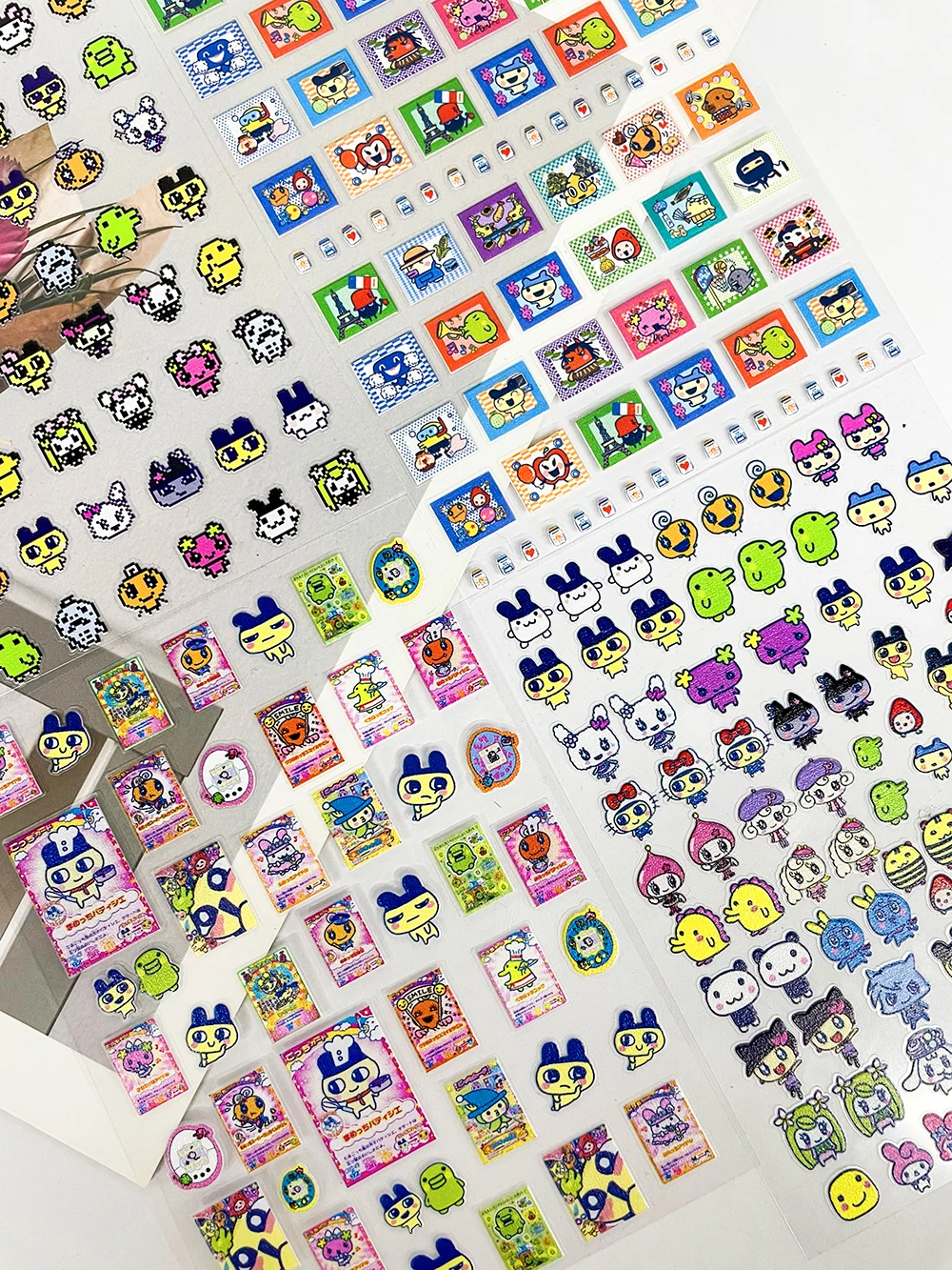 

Cute Pixel Style Japanese Anime Pet Nail Sticker Diy Scrapbooking Journal Decor Stickers Y2K Journal Planner Pvc Nail Sticker