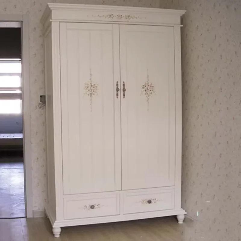 White Single Wardrobe Nordic Wooden Space Saving Storage Bedroom Wardrobe Hotel Clothes Apartment Ropero Armable Home Furniture