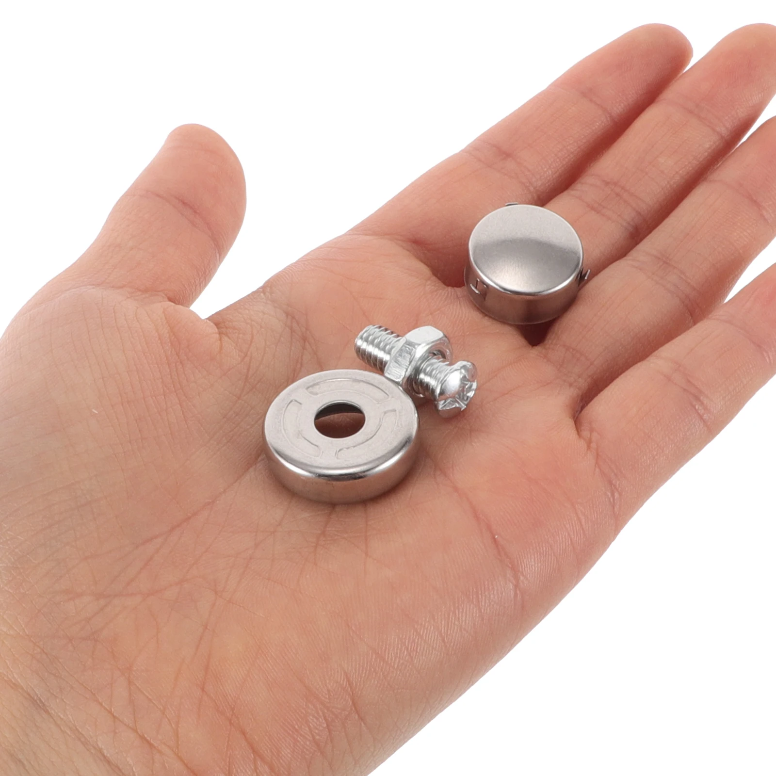 

2 Packs License Plate Screws Stainless Steel Fixing Hardware Clips Car Tag Mounting Bolts Nuts Silver Secure Fit Easy