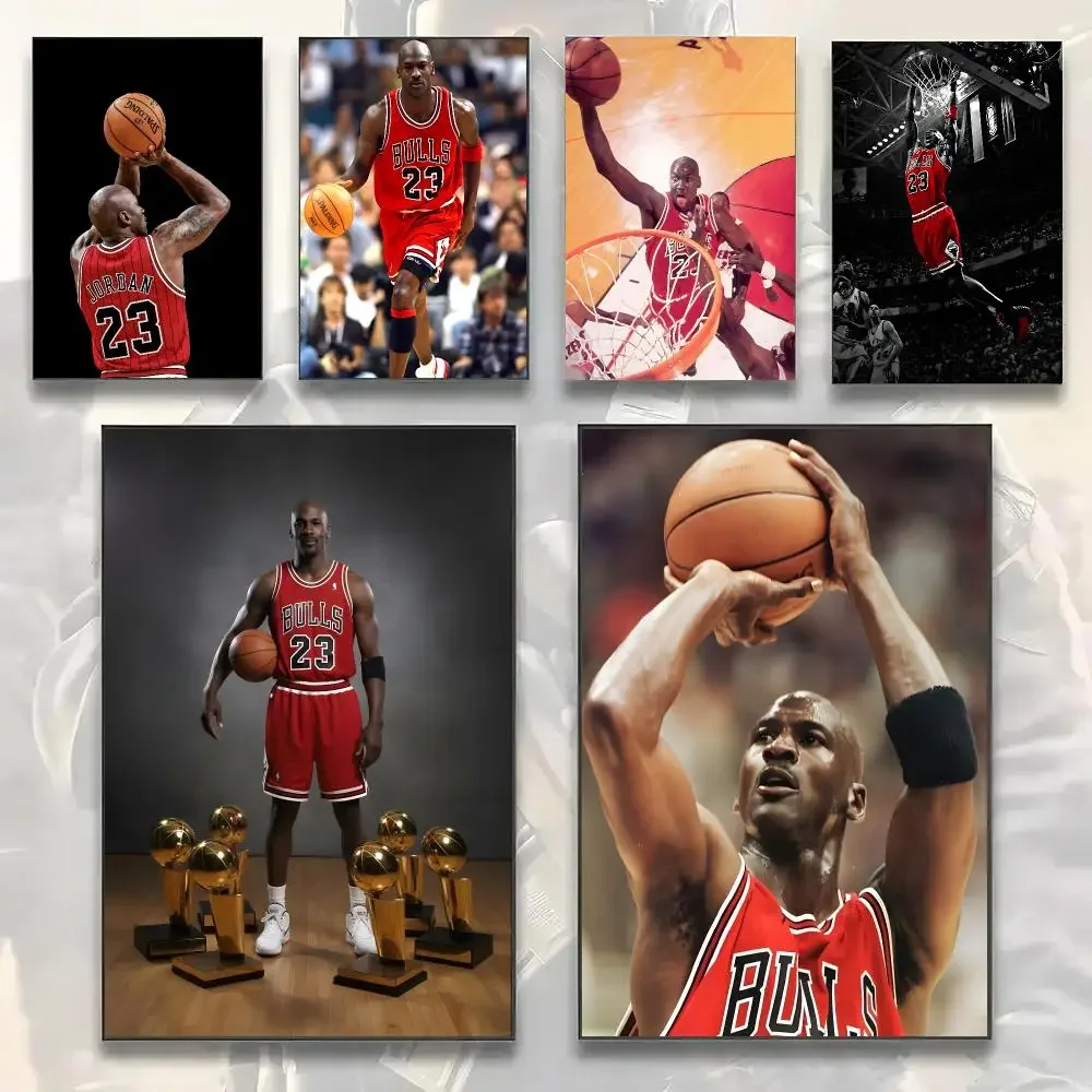 Basketball Star Michael Jordan Poster Painting Prints Wall Art Picture Film Room Home Bar Cafe Decor Home Mural