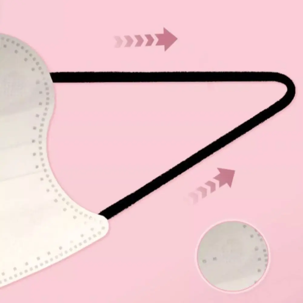 50pcs Breathable Butterfly Shaped Design Disposable Face Mask V-face Morandi Color Anti Dust Mask 3layer Protective Face Cover