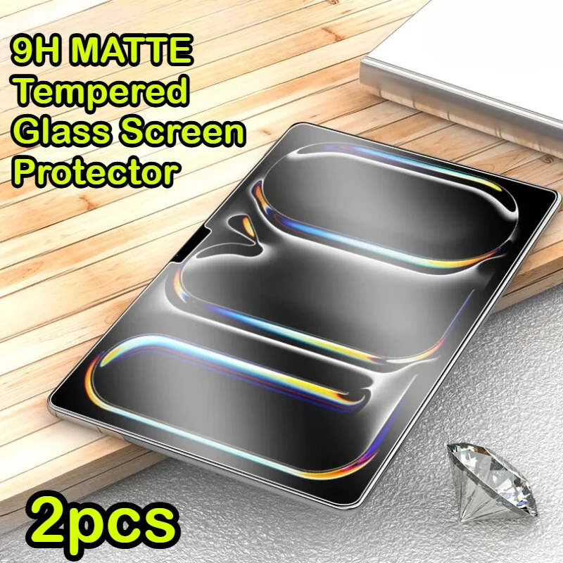

2025 Matte Frosted Tablet Tempered Glass Protector for Apple IPad M5 M4 M3 M2 Air Pro 13" 11 A16 11th Screen Scratch Proof Film
