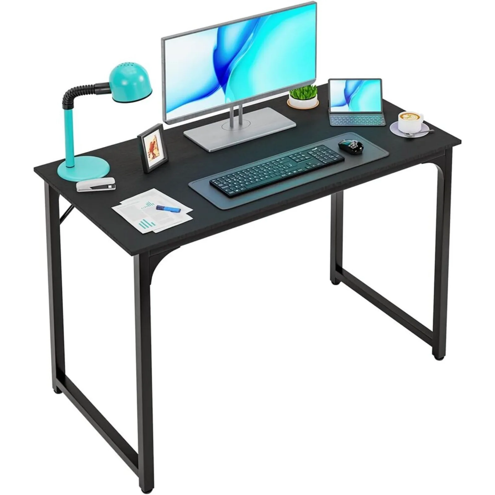 US 39 inch Home Office Gaming Desk Modren Simple Style PC Wood and Metal Desk Works