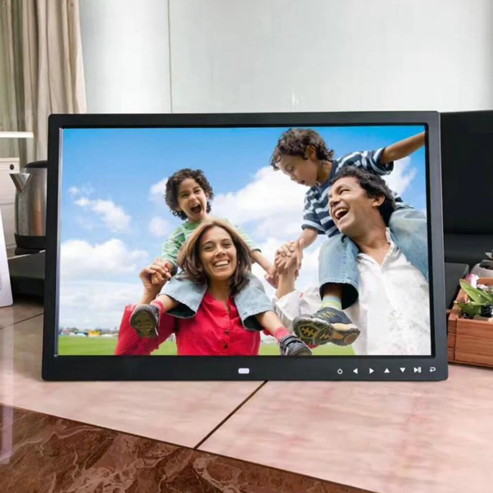 جديد 17 بوصة TFT-LCD HD إطار الصورة الرقمية القرار 1440x900 250Cdm2 عرض الشرائح على مدار الساعة عن بعد مشغل أفلام سطح المكتب (قابس الولايات المتحدة)