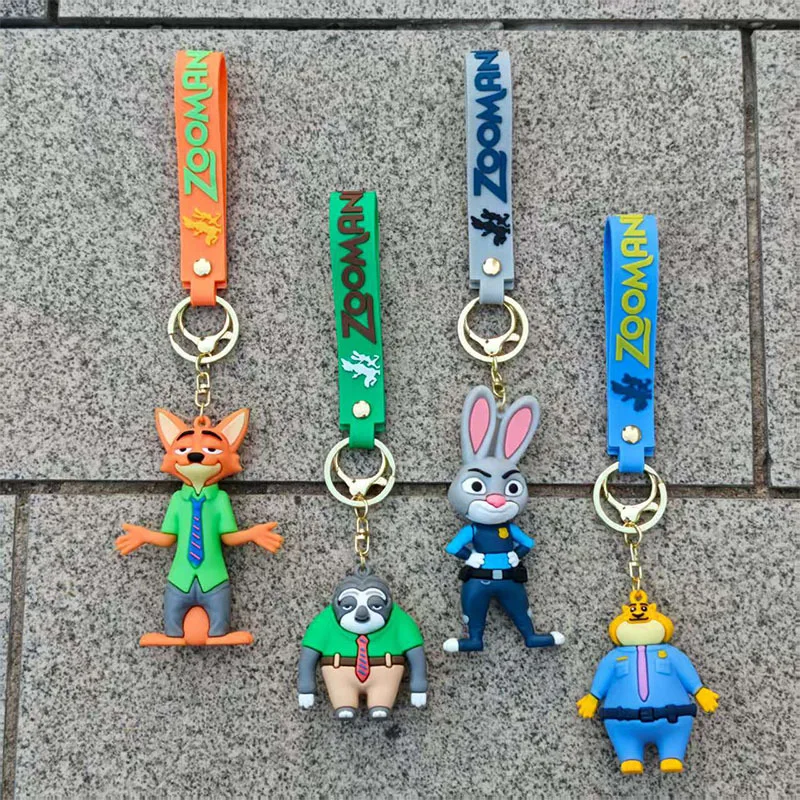 

Kawaii Crazy Zootopia Cartoon Keychain Pendant Creative Couple Gift Car Ornament Bag Hanging Decoration