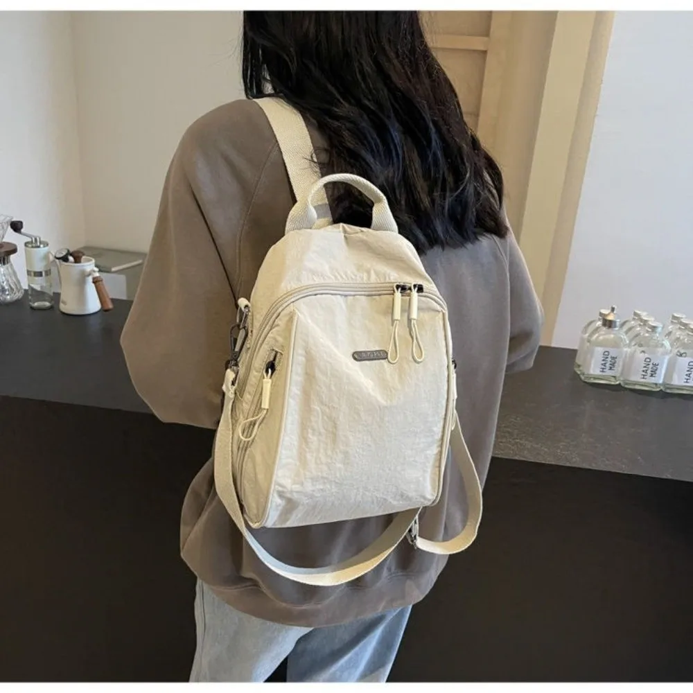 

Новый небольшой рюкзак большой емкости из ткани Оксфорд, легкая сумка на плечо, однотонная дорожная сумка женская