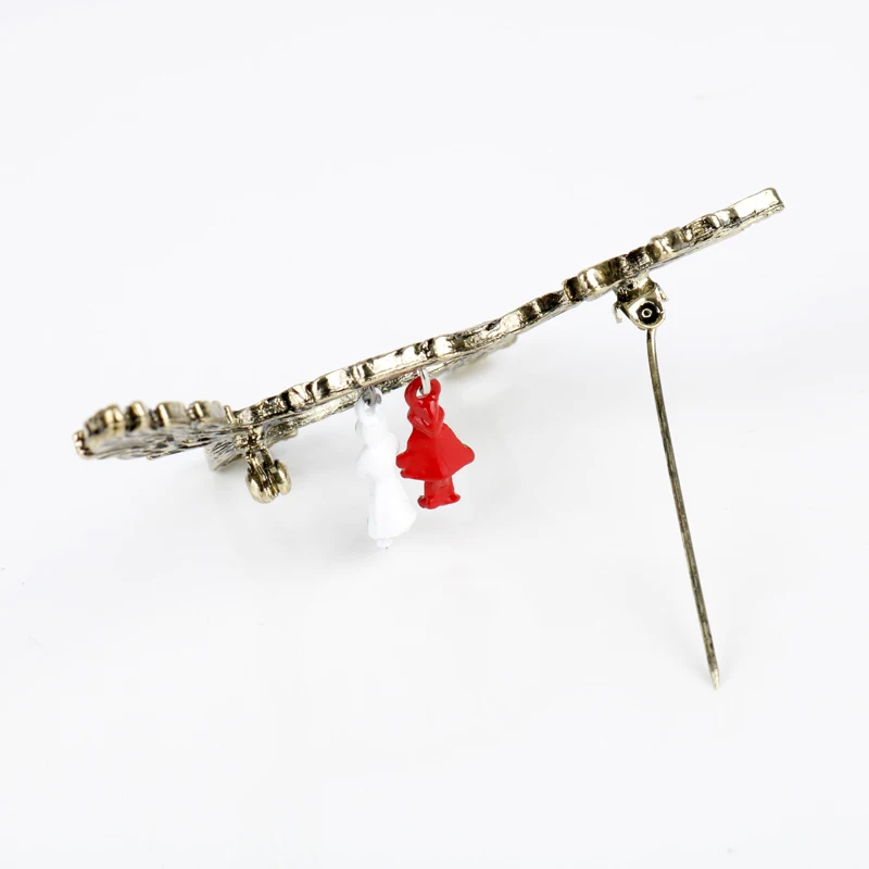 Vintage Wolf And Babies spilla da bambina spille a tema con storia di fata spille con colletto a camicia carino accessori per spilla da bavero gioielli