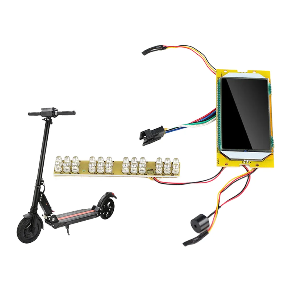 For KUGOO 8 Inch LED LCD Display Screen Instrument Panel Yellow Metal Housing For Electric Scooter Off Road Mobility Vehicle Par