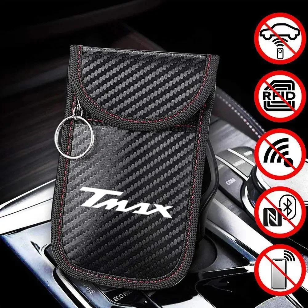 For YAMAHA TMAX530 TMAX500 TMAX560 T-MAX Tmax 530 Car Key Signal Blocker Case Faraday Cage Fob Pouch Keyless RFID Blocking Bag