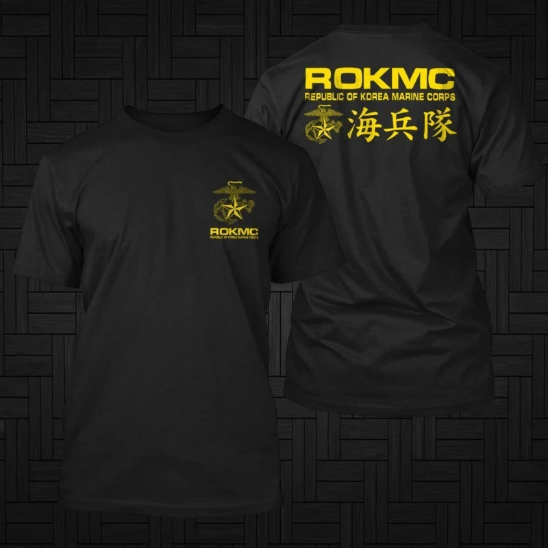 2026 Men Women Casual Military‑Style T‑shirt Chest Emblem Back Large Text Dual‑Side Print Cotton Daily Streetwear Top