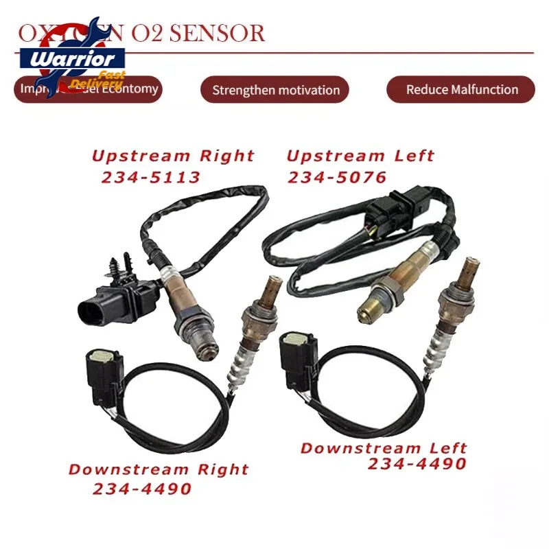 

4 шт. 234-4490, 234-5076, 234-5113 датчик кислорода вверх + вниз для Ford F150 Pickup V6 3.5 Turbo- 2011-2014 гг.