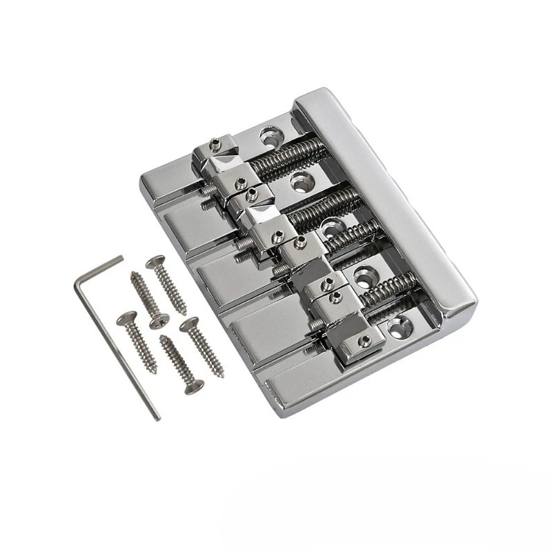 4-string Bass Saddle Bridge Metal Professional Smooth Durable Precision Crafting Bass Bridge Musical Instrument Accessories