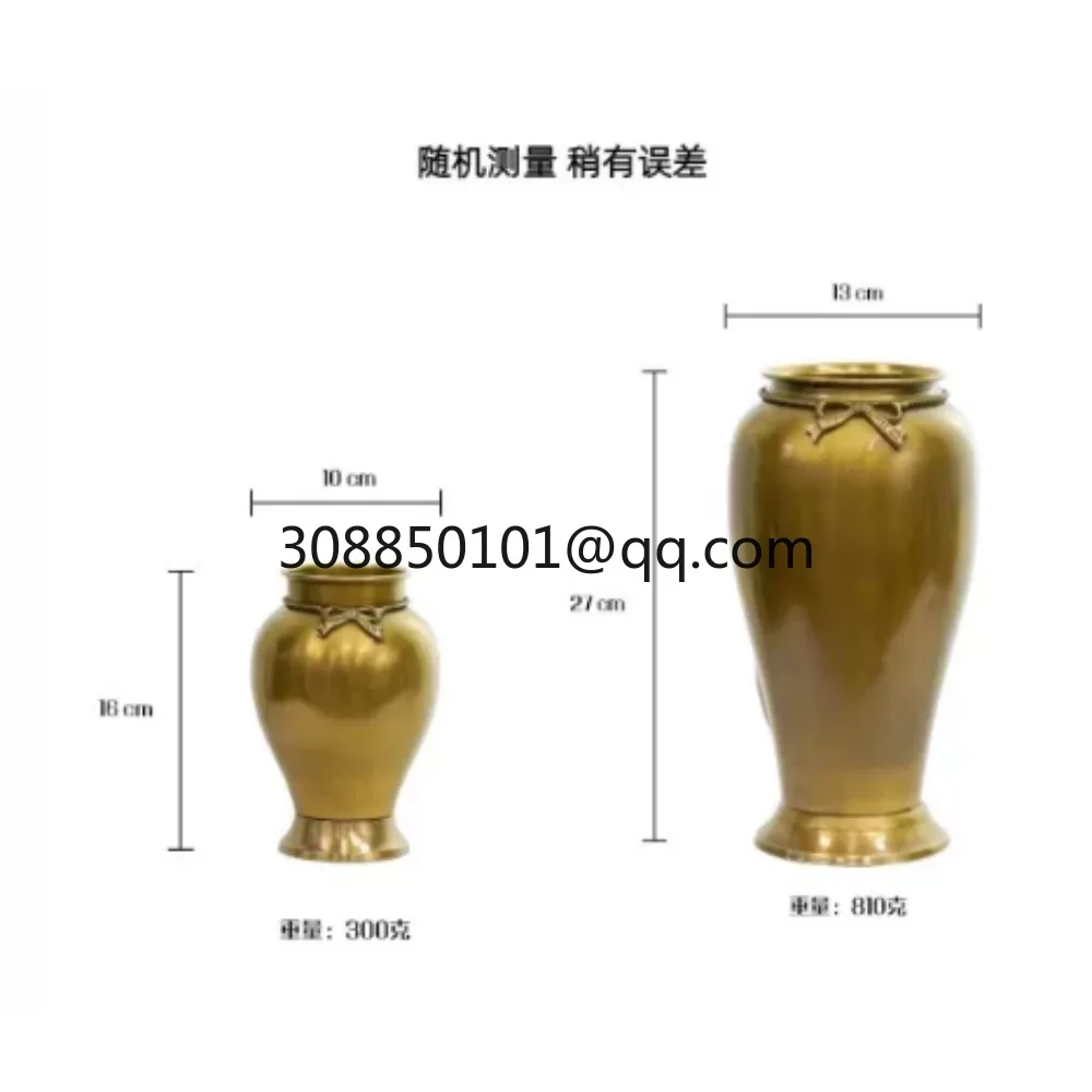 Handmade Sweet Luxury Vase Flower Utensils Neoclassical Copper Vase Home Decoration Ornament