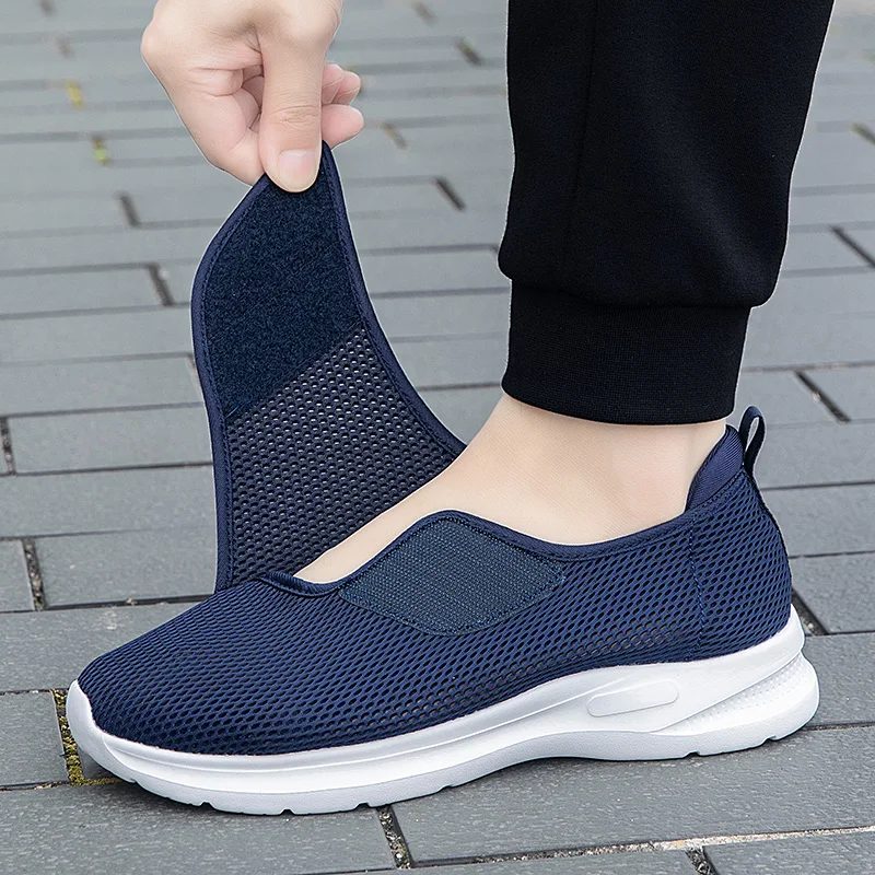 Popular Casual Men's Orthopedics Wide Feet Swollen Shoes Thumb Eversion Adjusting Soft Comfortable Diabetic Shoes Walking Shoes