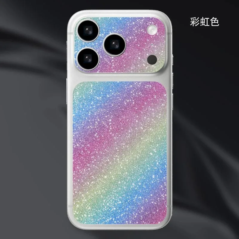 

Набор из 3 шт. стикеров-наклеек с блестками для iPhone 17 Pro и Apple 17 Pro Max, матовая защитная пленка для объектива с эффектом флаш-пудры