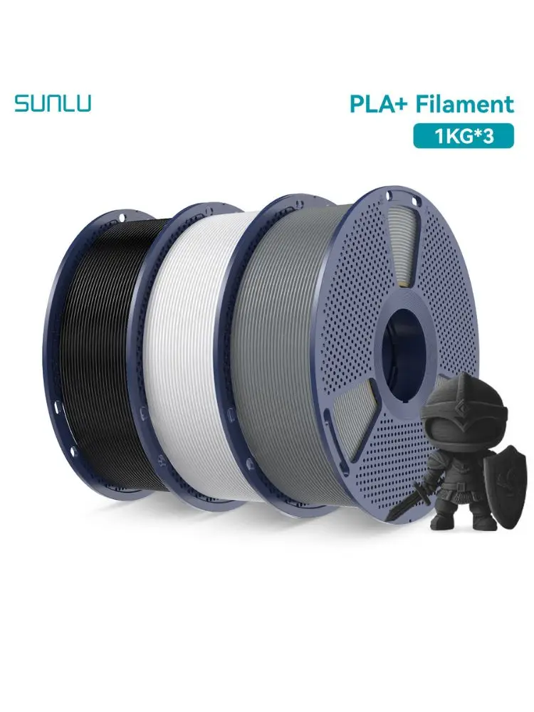 SUNLU PLA+ 1,75mm 3D-Filament 3KG 1KG/Rolle - 300mm/s Geschwindigkeit, Keine Blasen, ±0,02mm Genauigkeit, Öko-Material aus EU-Lagerbestand