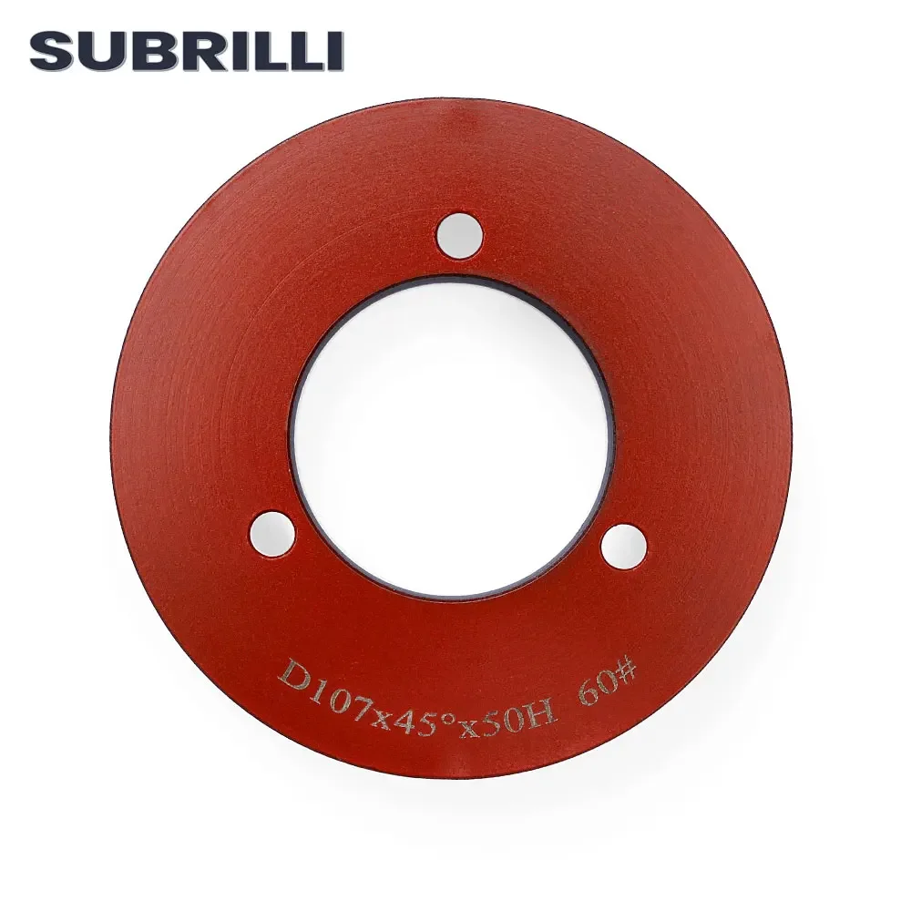 SUBRILLI diamond grinding wheels with 1/2 Gas flange adaptor CNC router bit profiling wheel abrasive grinding tool