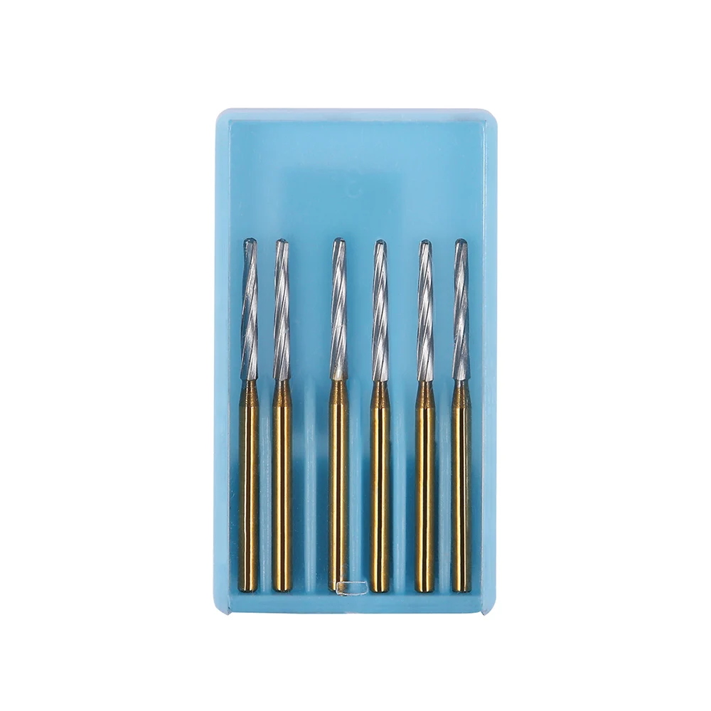 FG-Fraises dentaires en carbure de tungstène, série 1.6mm, 6 pièces/paquet, extraction de dents pour pièce à main à grande vitesse